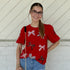 Red & Black Tina Bows Top