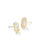 Grayson Stone Stud Earring Gold Iridescent Abalone 