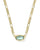 Elisa Figaro Pendant Necklace Gold Deep Aqua Illusion