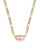 Elisa Figaro Pendant Necklace Gold Pink Iridescent Mother Of Pearl 