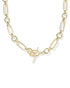Sylvia Metal Link Chain Necklace Gold Metal