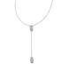 Kendra Scott Grayson Y Necklace In Silver White CZ