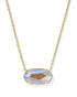 Kendra Scott Elisa Statement Pendant Necklace In Gold Dichroic Glass