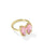 Haley Bow Band Ring In Gold Blush Mother Of Pearl