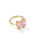 Haley Bow Band Ring In Gold Blush Mother Of Pearl