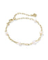 Ashton Delicate Chain Bracelet Gold Freshwater Cultured Pearl