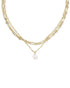 Ashton Multi Strand Necklace Gold Freshwater Cultured Pearl