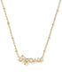 Big Sis Short Pendant Necklace Gold Freshwater Cultured Pearl