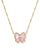 Haley Bow Shirt Pendant Necklace in Gold Blush Mother Of Pearl 