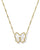Haley Bow Short Pendant Necklace Gold Ivory Mother Of Pearl 
