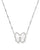 Haley Bow Short Pendant Necklace Silver Ivory Mother Of Pearl 