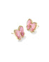 Haley Bow Stud Earring Gold Blush Mother Of Pearl