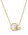 Football Helmet Short Pendant Necklace Gold Ivory Mother Of Pearl