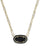 Elisa Enamel Frame Paperclip Necklace Gold BLACK AGATE