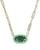 Elisa Enamel Frame Paperclip Necklace Gold  EMERALD ILLUSION