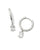 Cailin Single Stone Huggie Silver White Crystal 