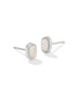 Mini Ellie Stud Earring Silver Iridescent Drusy
