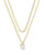 Cailin Multi Strand Necklace Gold White Crystal 