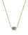 Mini Elisa Satellite Short Pendant Necklace Gold Emerald Cats Eye 