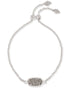 Elaina Bracelet Silver Platinum Drusy