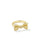 Krista Bow Cocktail Ring Gold White Mix