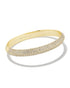 Kendra Scott Mikki Pave Bangle Bracelet Gold White CZ S/M