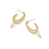 Gabrielle Pearl Hoop Earrings In Gold Freshwater Cultured Pearl
