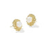 Gabrielle Pearl Stud Earrings In Gold Freshwater Cultured Pearl