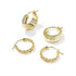 Gabrielle Set Of Huggie Earrings In Gold