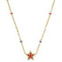 Mini Cassidy Short Pendant Necklace In Gold Red Illusion
