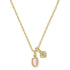 Mini Elisa Dira Necklace In Gold Light Pink Lab Grown Opal