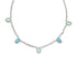 Mini Elisa Strand Necklace In Silver Green Mix