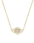 Abbie Medallion Short Pendant Necklace In Gold Neutral Mix