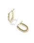 Fate Huggie Earrings Gold White CZ