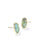 Grayson Stone Stud Earring Gold Deep Aqua Illusion 