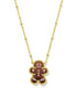 Gingerbread Pendent Necklace in Gold Brown Goldstone
