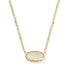 Tiger Striped Elisa Necklace Gold Natural Mother Of Pearl