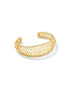 Tiger Striped Nikki Cuff Gold Metal M/L