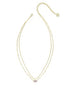 Kendra Scott Emilie Multi Strand Gold Necklace In Purple Amethyst
