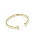 Mini Elton Cuff Bracelet Gold Dichroic Glass