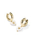 Sasha Heart Huggie Earrings in Gold Freshwater Cultured Pearl