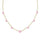 Lillia Butterfly Enamel Delicate Strand Necklace Gold Pink 