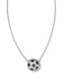 Kendra Scott Soccer Short Silver Pendant Necklace In Ivory Mother Of Pearl