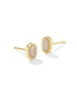 Kendra Scott Mini Ellie Gold Stud Earring In Iridescent Drusy