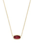 Kendra Scott Elisa Short Gold Pendant Necklace In Clear Berry