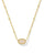 Kendra Scott Mini Elisa Short Gold Pendant Necklace In Iridescent Drusy
