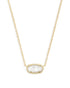 Kendra Scott Gold Elisa Necklace In Gold Ivory Mother Of Pearl