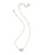 ELISA PENDANT NECKLACE GOLD VARIEGATED LIGHT BLUE MAGNESITE