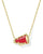 Kendra Scott Cheer Short Gold Pendant Necklace In Red Illusion