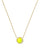 Kendra Scott Tennis Short Gold Pendant Necklace In Chartreuse Magnesite
